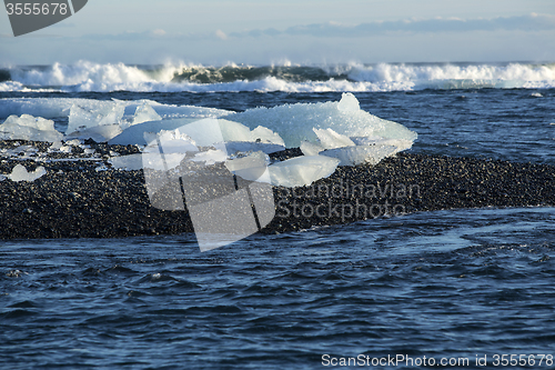 Image of Ice blocks at glacier lagoon Jokulsarlon, Iceland