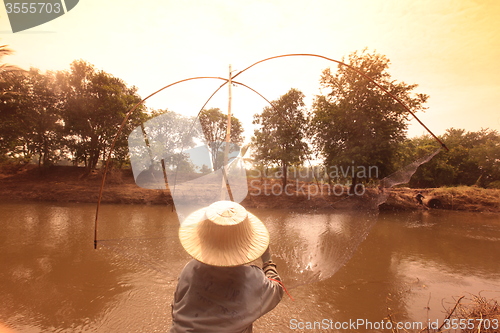 Image of ASIA THAILAND ISAN KHORAT PEOPLE FISHING