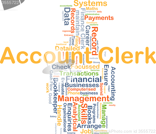 Image of Account clerk background concept