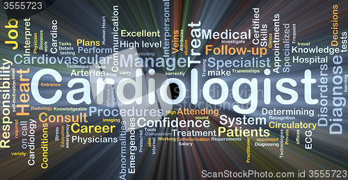 Image of Cardiologist background concept glowing