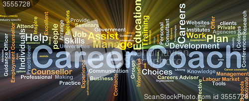 Image of Career coach background concept glowing
