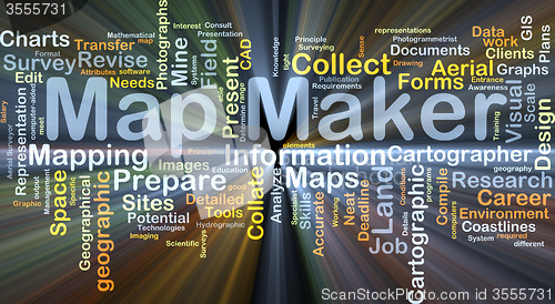 Image of Map maker background concept glowing