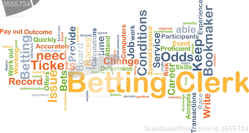 Image of Betting clerk background concept