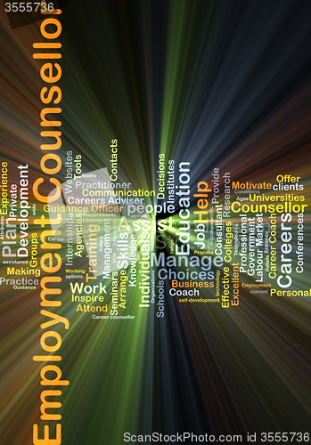 Image of Employment consultant background concept glowing