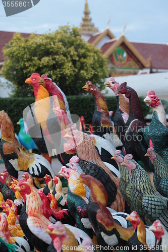 Image of ASIA THAILAND ISAN KHORAT CHICKEN TEMPLE
