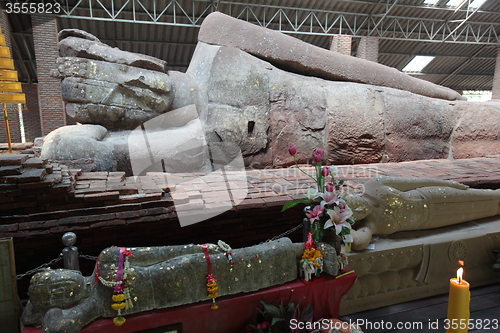 Image of ASIA THAILAND ISAN KHORAT SANDSTONE BUDDHA