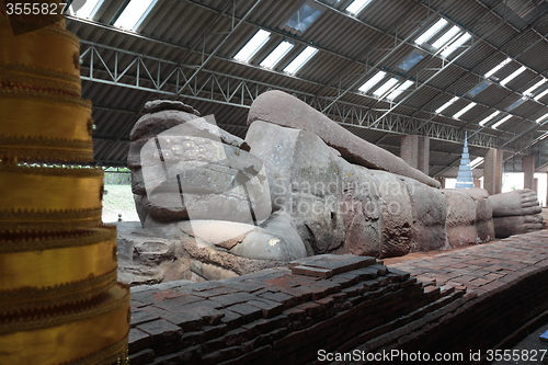 Image of ASIA THAILAND ISAN KHORAT SANDSTONE BUDDHA