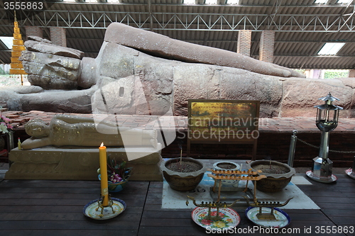 Image of ASIA THAILAND ISAN KHORAT SANDSTONE BUDDHA