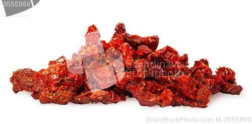 Image of Pile of ripe red dried tomatoes