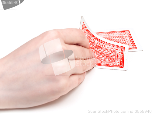 Image of card in hand