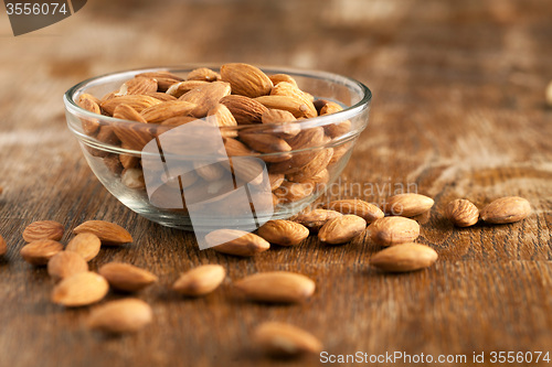 Image of Bowl of Organic Raw Almonds