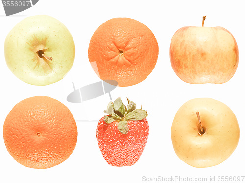 Image of Retro looking Fruits