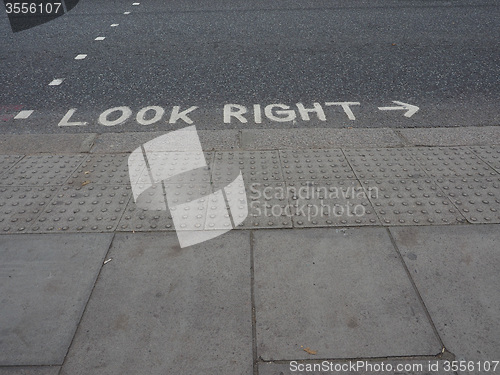 Image of Look right sign