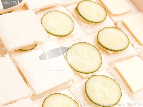 Image of Retro looking Cucumber sandwich