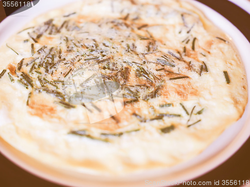 Image of Retro looking Omelette with chives