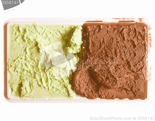 Image of Retro looking Mint chocolate ice cream