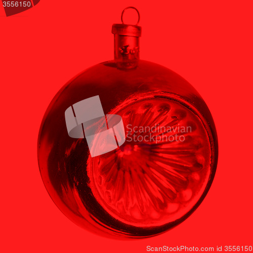 Image of Christmas bauble and tinsel