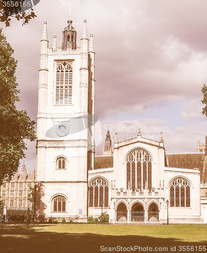 Image of Retro looking St Margaret Church in London