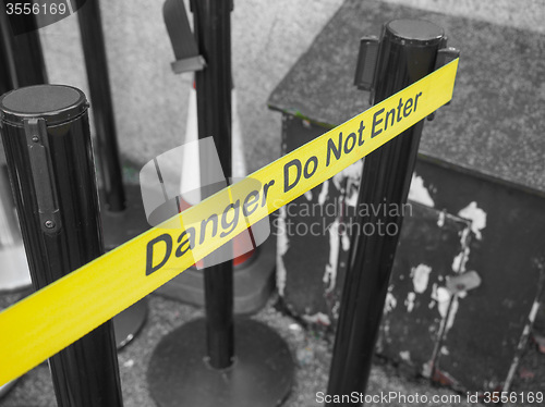 Image of Danger do not enter sign