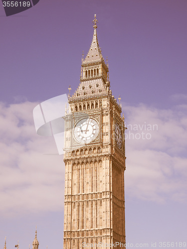 Image of Retro looking Big Ben in London