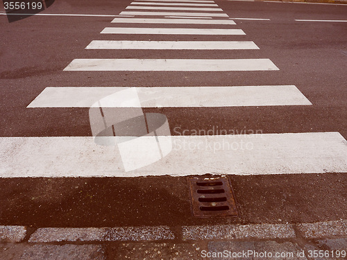 Image of Retro look Zebra crossing sign