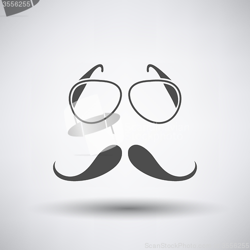 Image of Glasses and Mustache Icon 