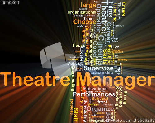 Image of Theatre manager background concept glowing