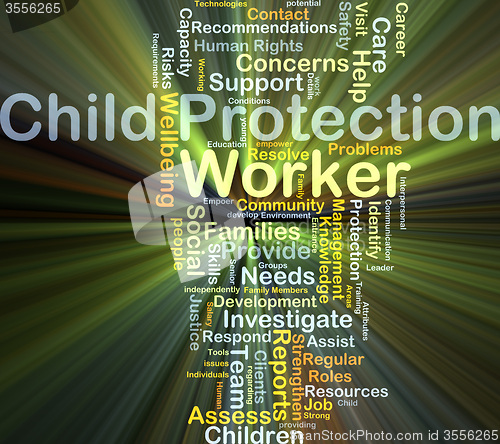 Image of Child protection worker background concept glowing