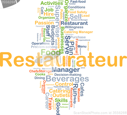 Image of Restaurateur background concept