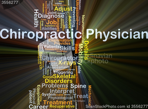 Image of Chiropractic physician background concept glowing