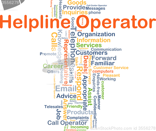 Image of Helpline operator background concept
