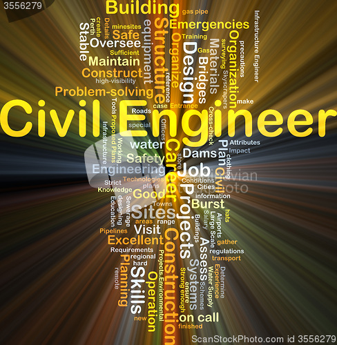 Image of Civil engineer background concept glowing