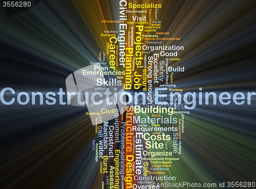 Image of Construction engineer background concept glowing