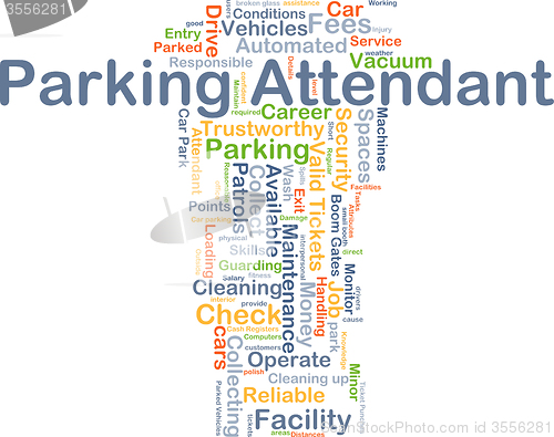 Image of Parking attendant background concept