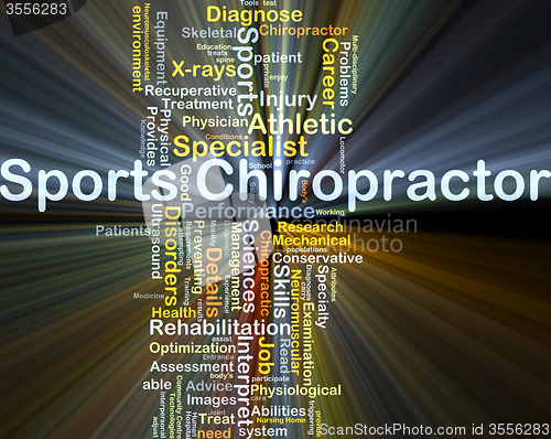 Image of Sports chiropractor background concept glowing