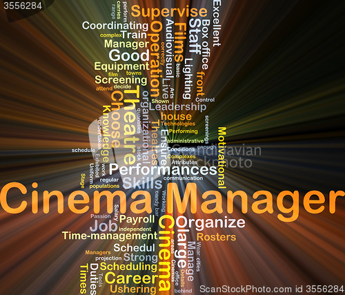 Image of Cinema manager background concept glowing