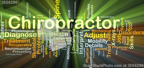 Image of Chiropractor background concept glowing