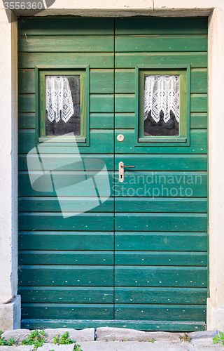 Image of double-wing front door green