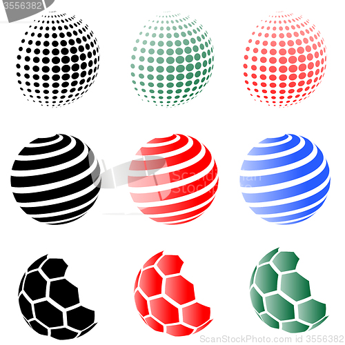 Image of Set of Different Spheres