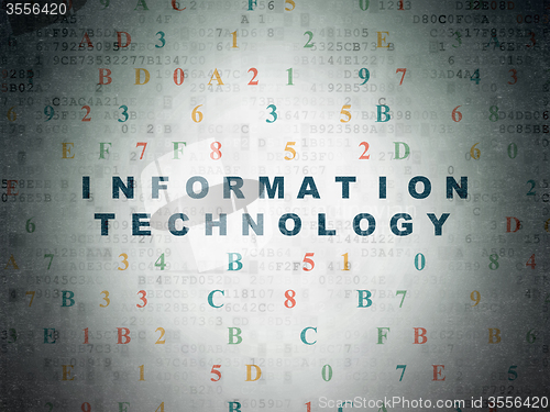 Image of Information concept: Information Technology on Digital Paper background