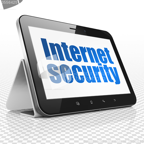 Image of Protection concept: Tablet Computer with Internet Security on display