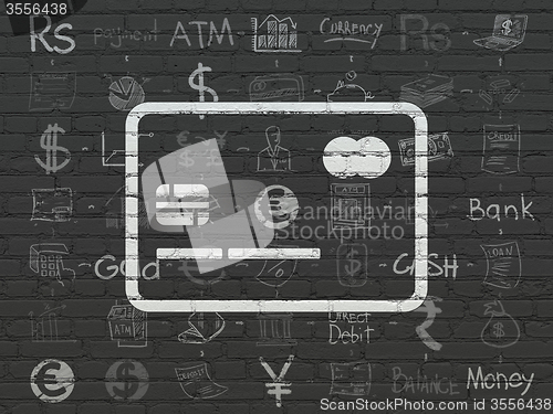 Image of Money concept: Credit Card on wall background