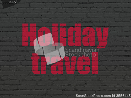 Image of Travel concept: Holiday Travel on wall background