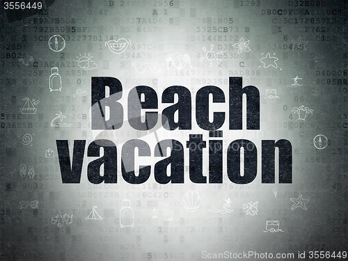 Image of Travel concept: Beach Vacation on Digital Paper background