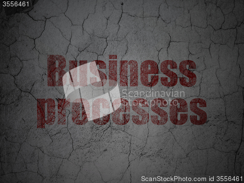 Image of Business concept: Business Processes on grunge wall background