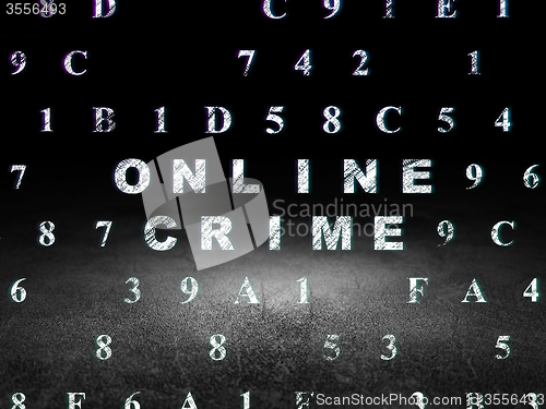 Image of Security concept: Online Crime in grunge dark room
