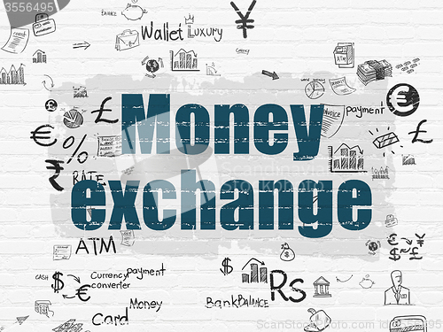 Image of Banking concept: Money Exchange on wall background