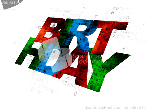 Image of Holiday concept: Birthday on Digital background