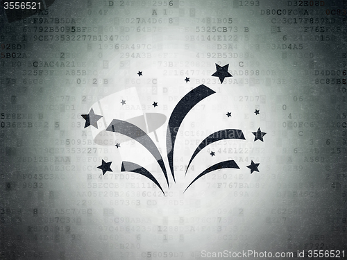 Image of Entertainment, concept: Fireworks on Digital Paper background