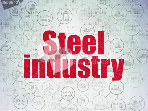 Image of Manufacuring concept: Steel Industry on Digital Paper background